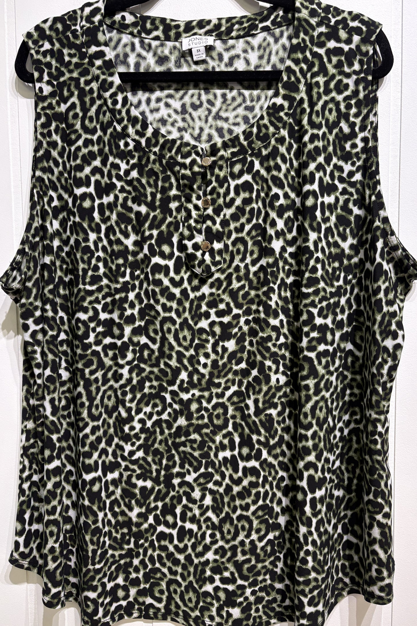 Jones Studio Animal Print Blouse