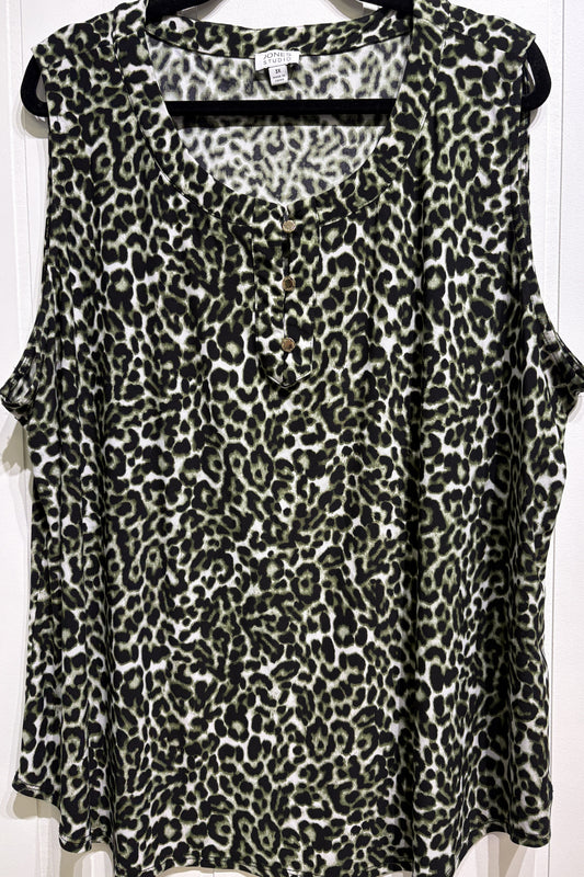 Jones Studio Animal Print Blouse