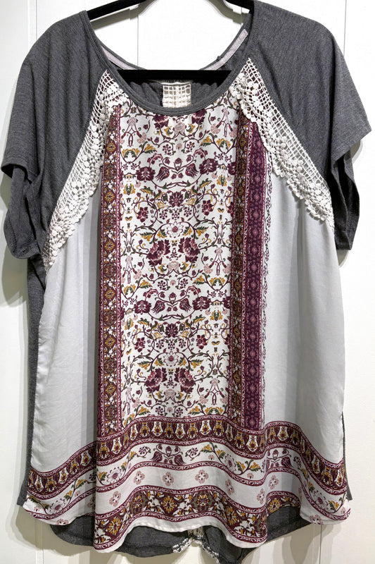 Maurices SS Tops w/Lace Detail