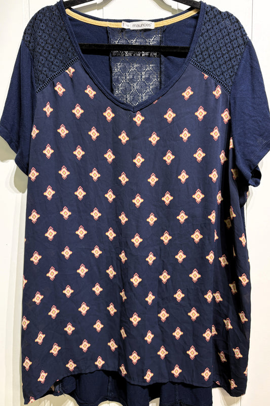 Maurices SS Tops w/Lace Detail