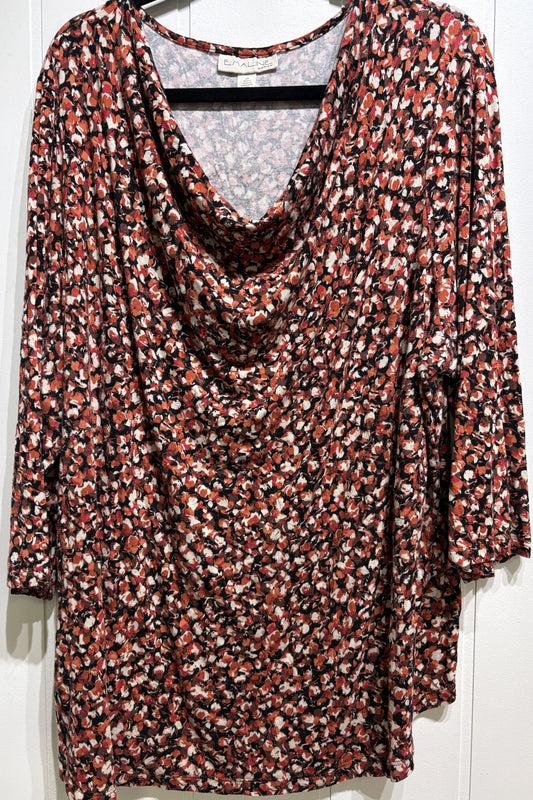 Emaline Abstract Print Tops