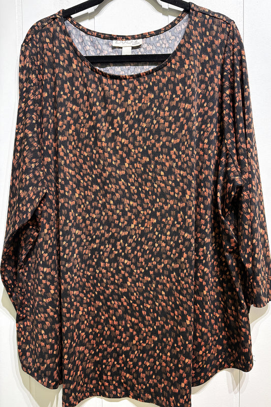 Emaline Abstract Print Tops