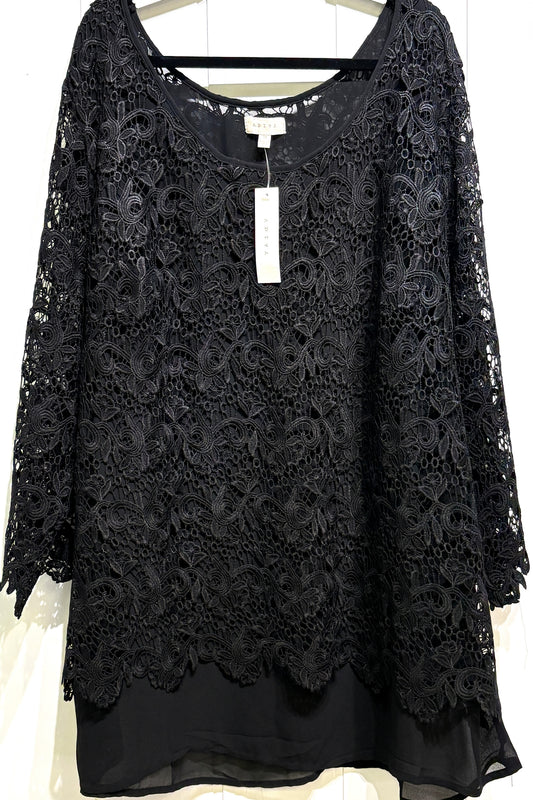 Adiva Lace Overlay Top