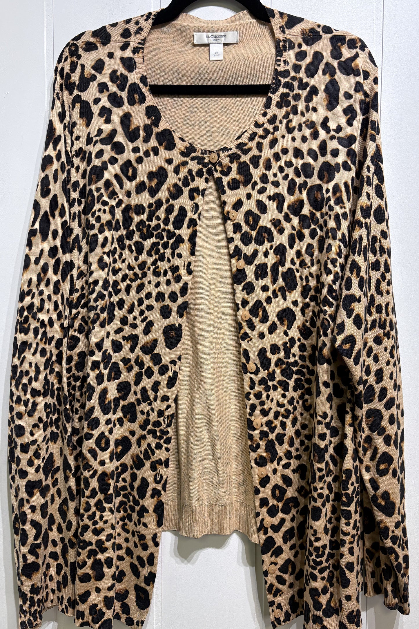 Liz Claiborne Leopard Cardigan