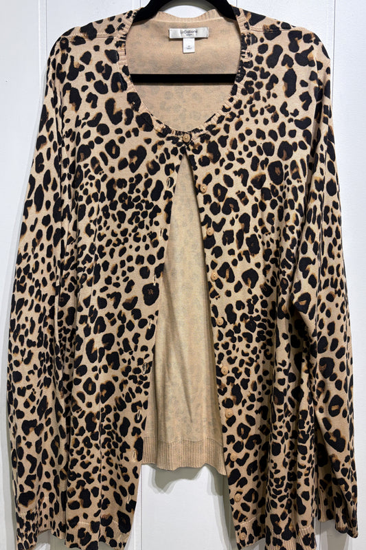 Liz Claiborne Leopard Cardigan