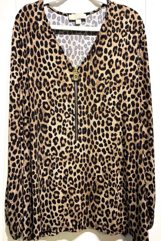 Michael Kors Leopard Print Blouse