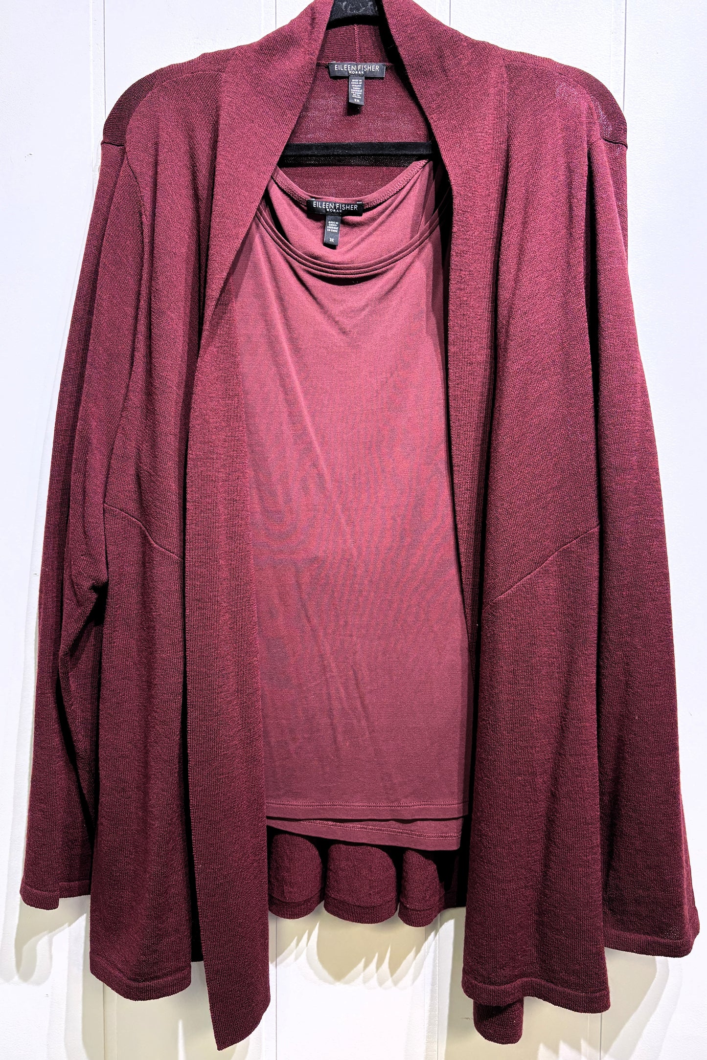 Eileen Fisher 2pc Cardigan/Tank
