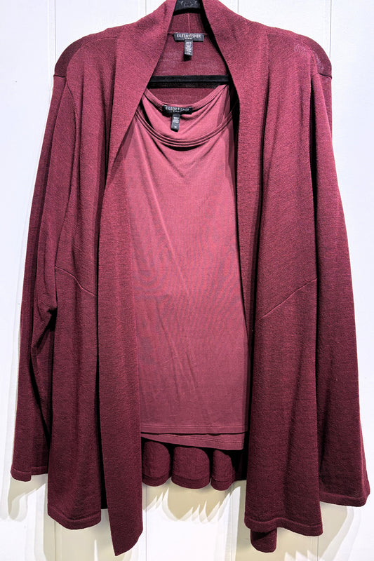 Eileen Fisher 2pc Cardigan/Tank