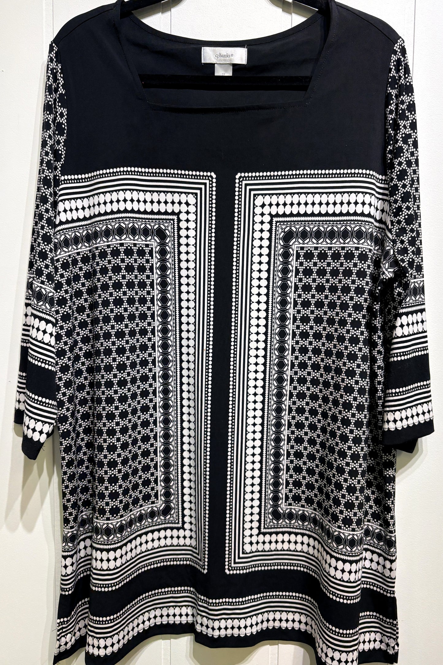 Cj Banks Geometric Tunic Top