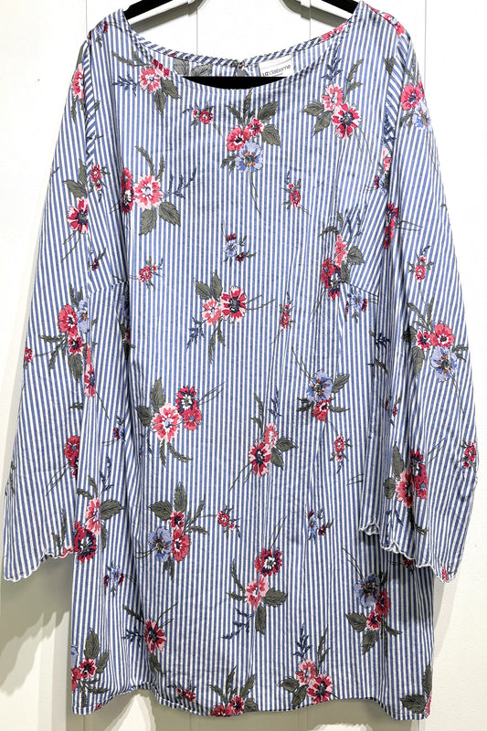 Liz Claiborne Stripe Flwr Blouse