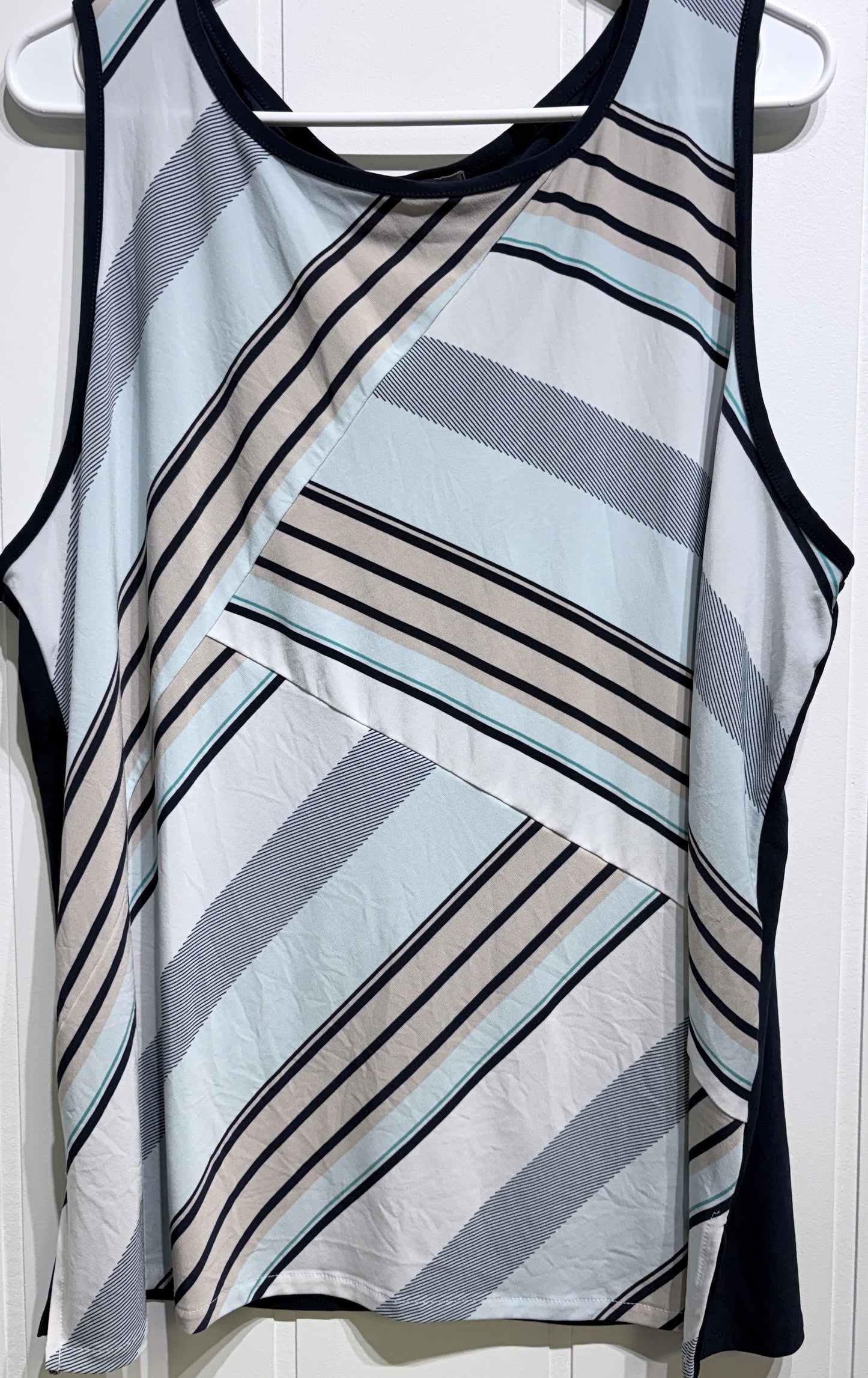 Roz & Ali Stripe Tank Blouse