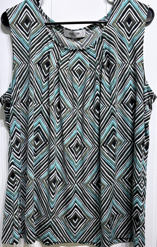 Jones Studio Geometric Tank Blouse