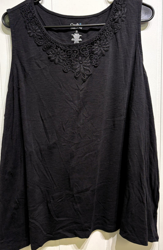Croft & Barrow Embroidered Tank