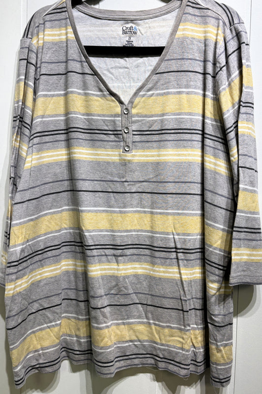 Croft & Barrow Stripe Henley Shirt