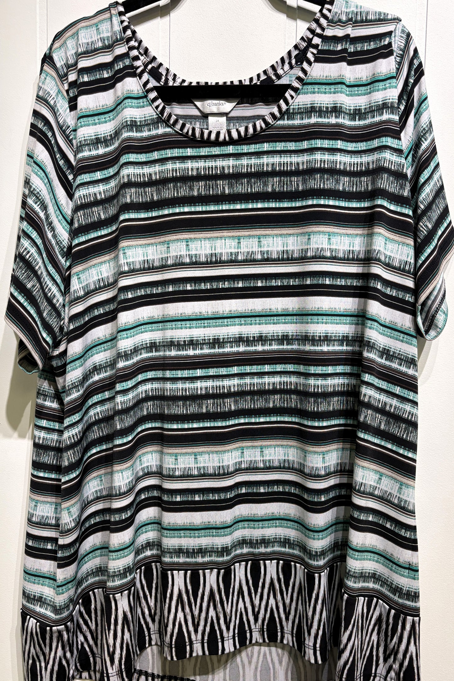Cj Banks Aztec Stripe Blouse