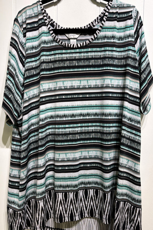 Cj Banks Aztec Stripe Blouse