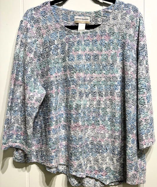 Alfred Dunner Textured LS Blouse