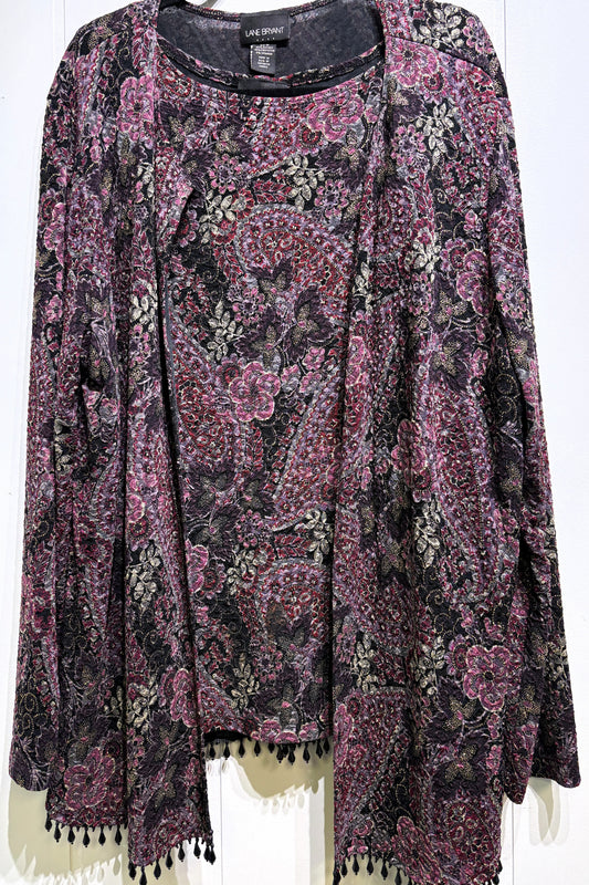 Lane Bryant 2pc Shall/Blouse
