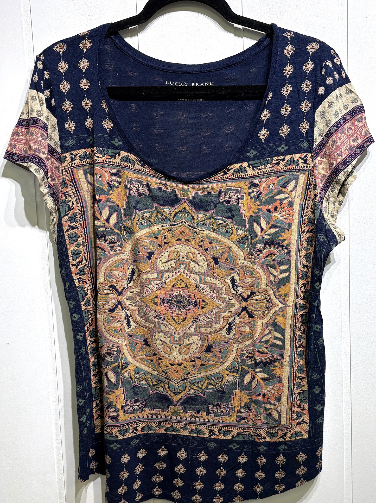 Lucky Brand Carpet Print Top