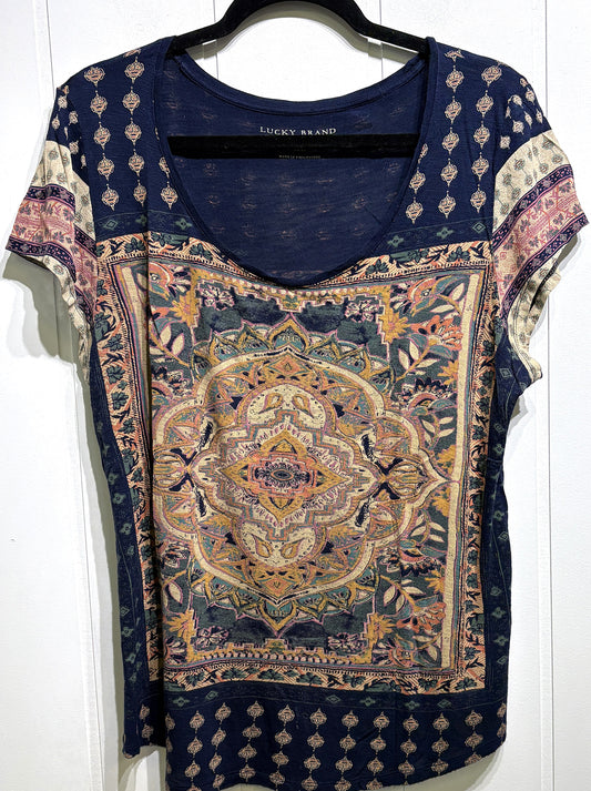 Lucky Brand Carpet Print Top