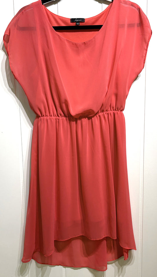Soprano 'Flare' Dress w/Mesh Overlay