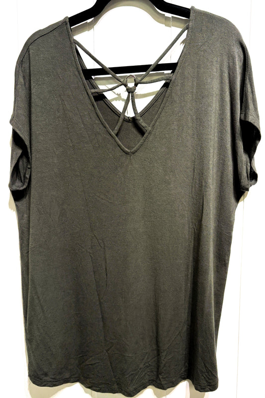 Papermoon Knit Top w/Cutout Back