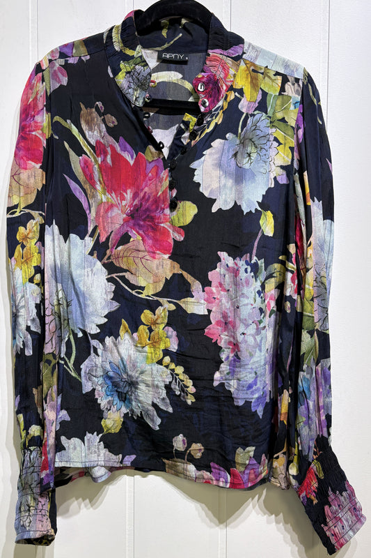 APNY Floral Puff Sleeve Blouse