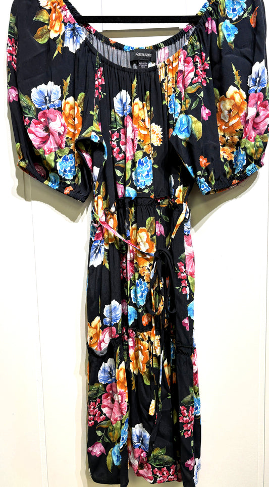 Karen Kane Floral Sundress w/Belt