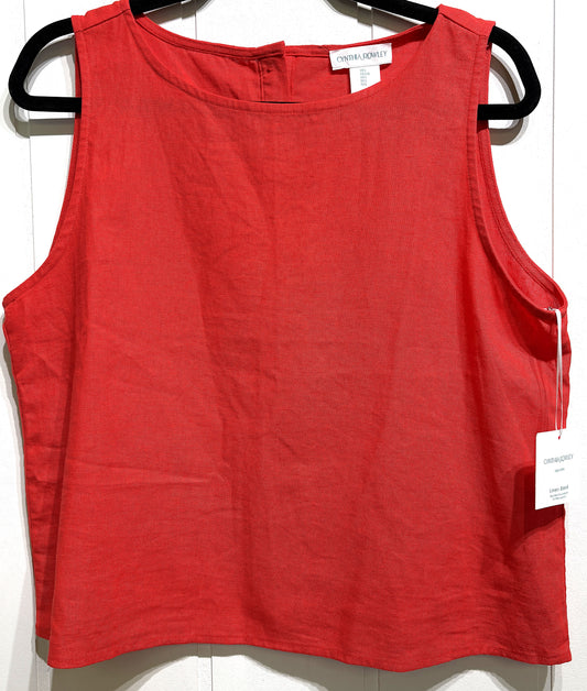 Cynthia Rowley Sleeveless Linen Top