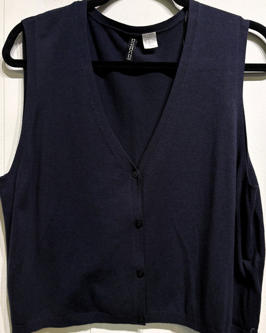 DIVIDED Sleeveless Button Vest