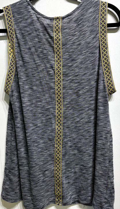 W5 Tank w/Weaved Ribbon Trim