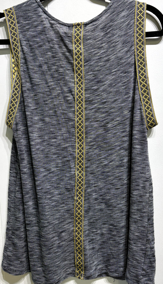W5 Tank w/Weaved Ribbon Trim