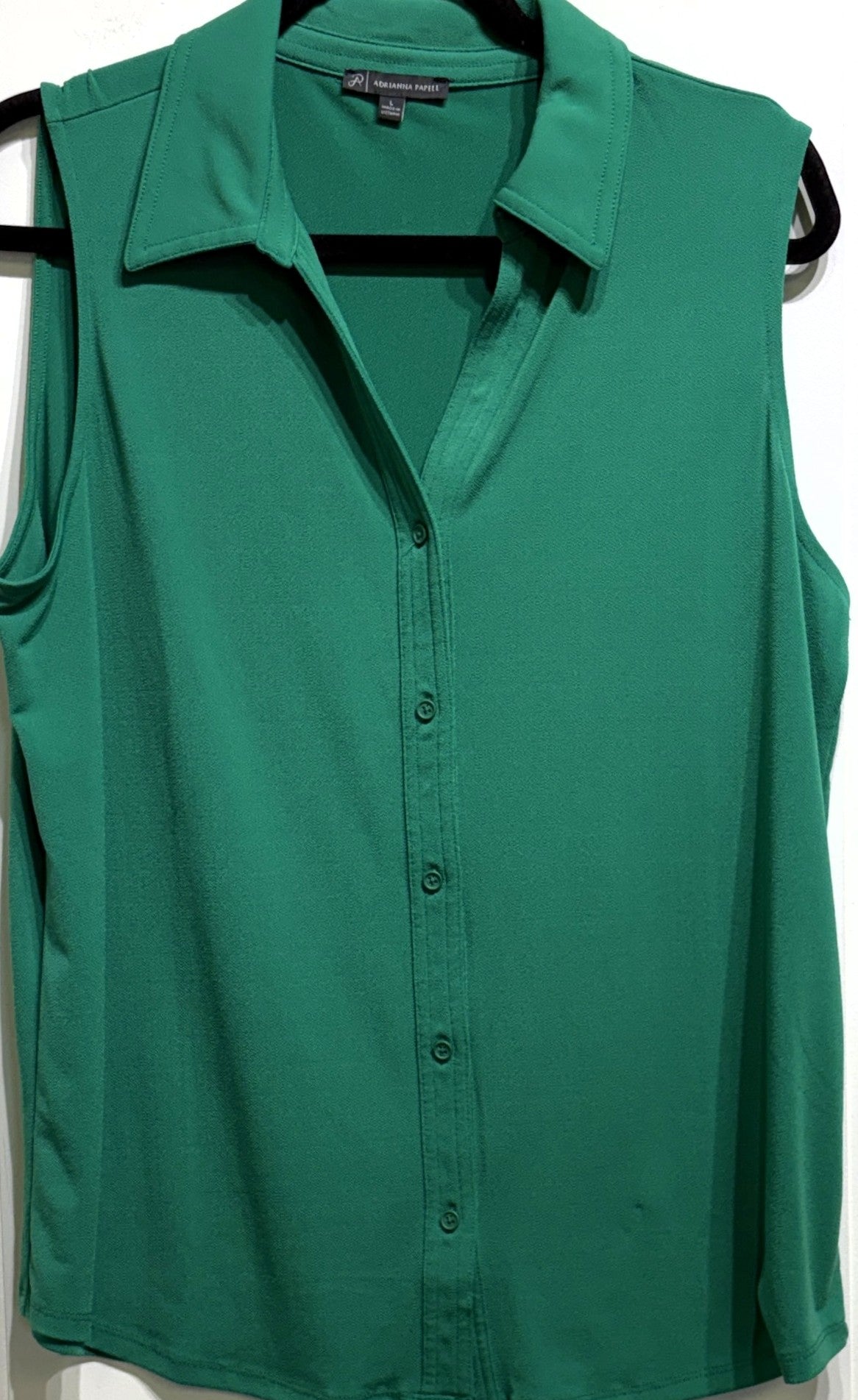 Sleeveless Collard Button Blouse