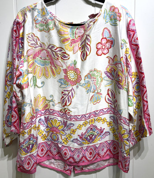 Rose & Thyme LS Floral Blouse