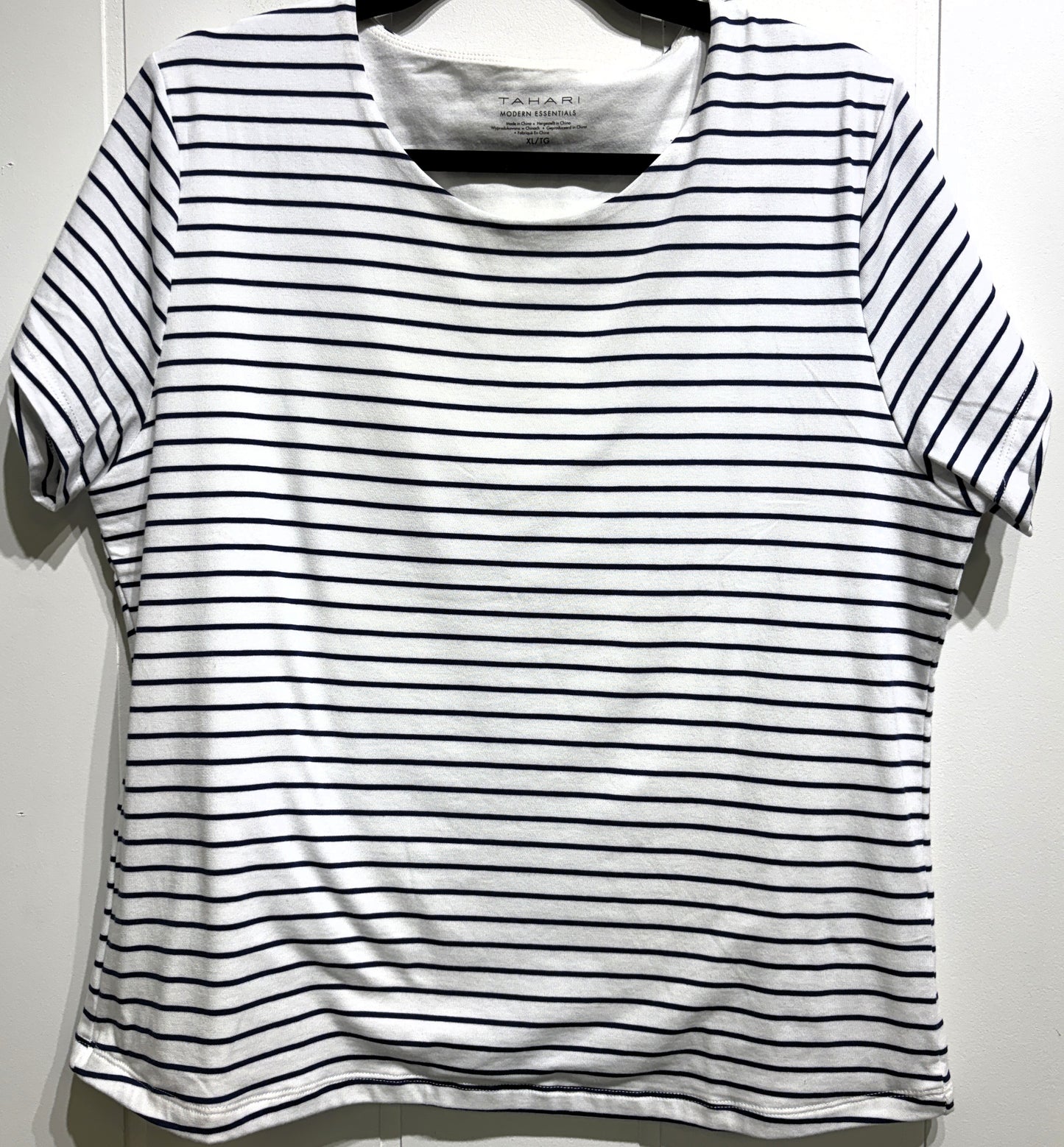 Tahari Essentials Striped Top