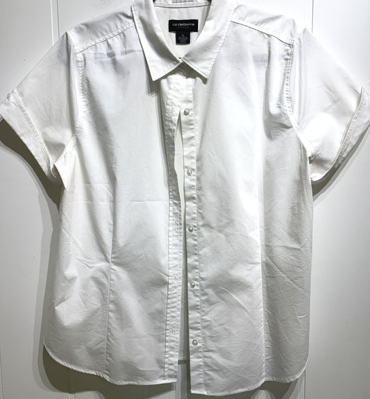 Liz Claiborne SS Stretch Button Blouse
