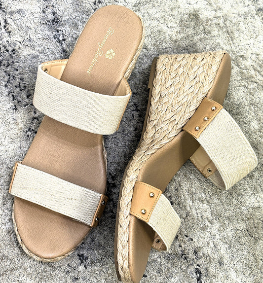 Tommy Bahama Wedges w/Elastic Straps