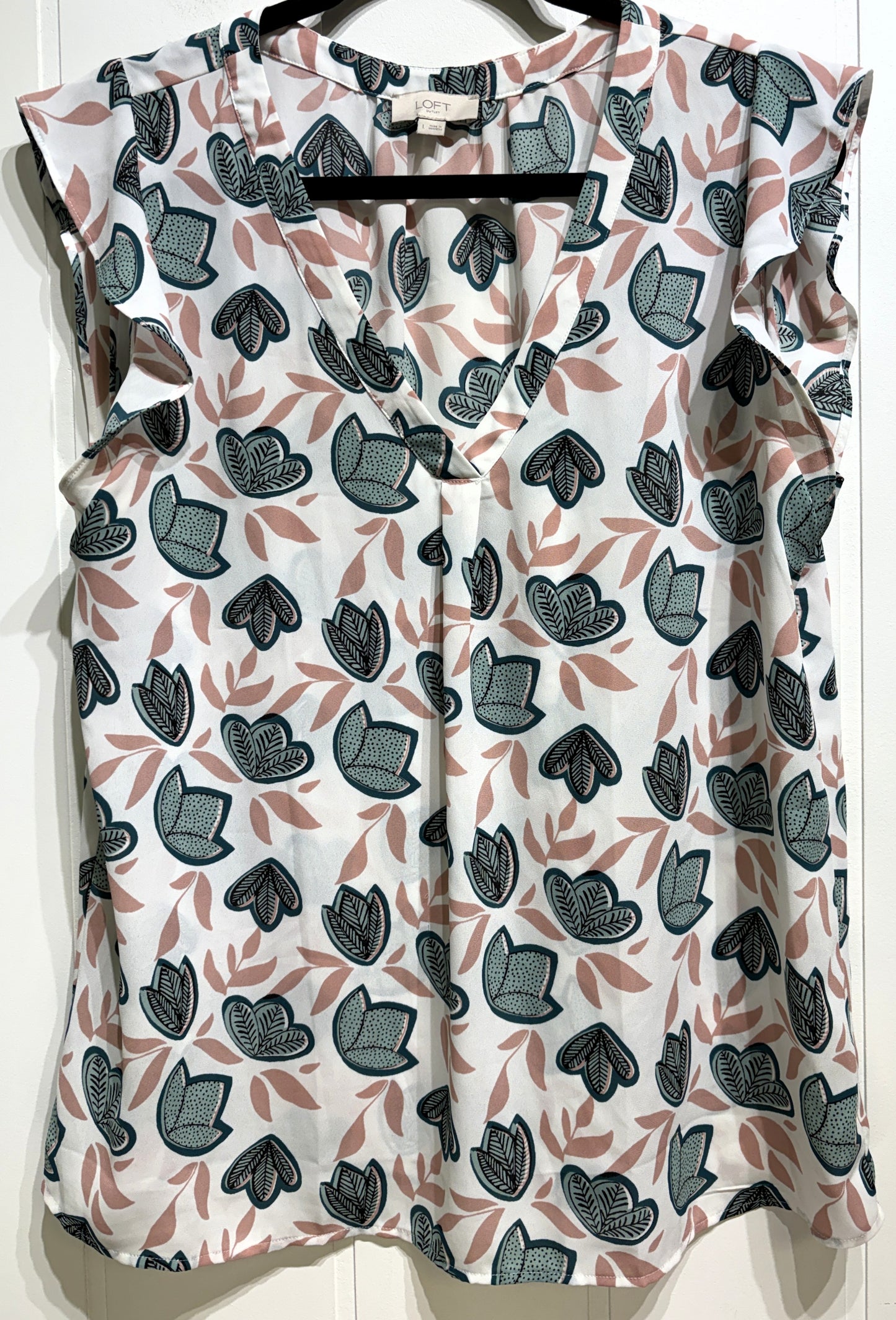 LOFT Flower Print Blouse