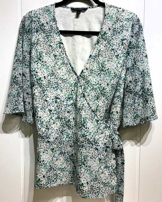 Banana Republic Flwr Wrap Blouse