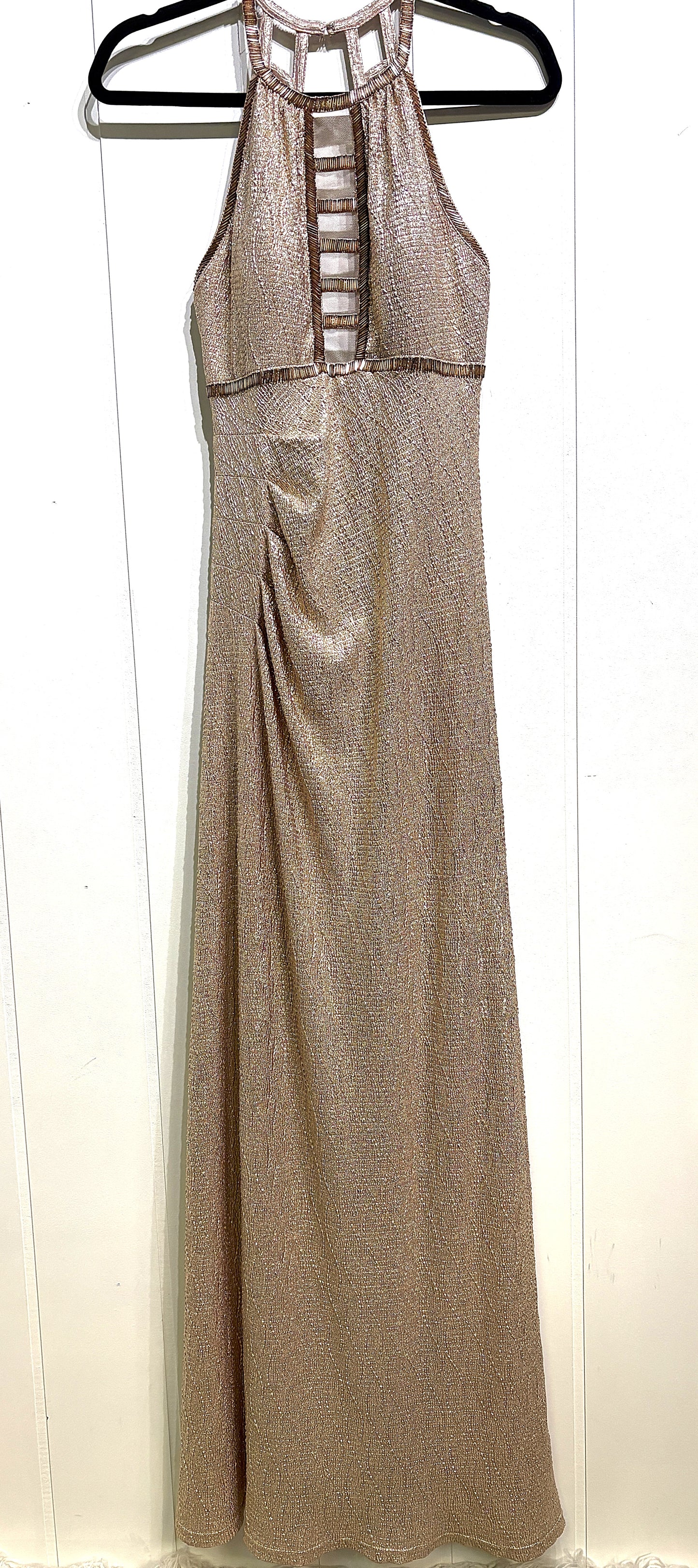 Floor-length Dress w/Cutout Bodice