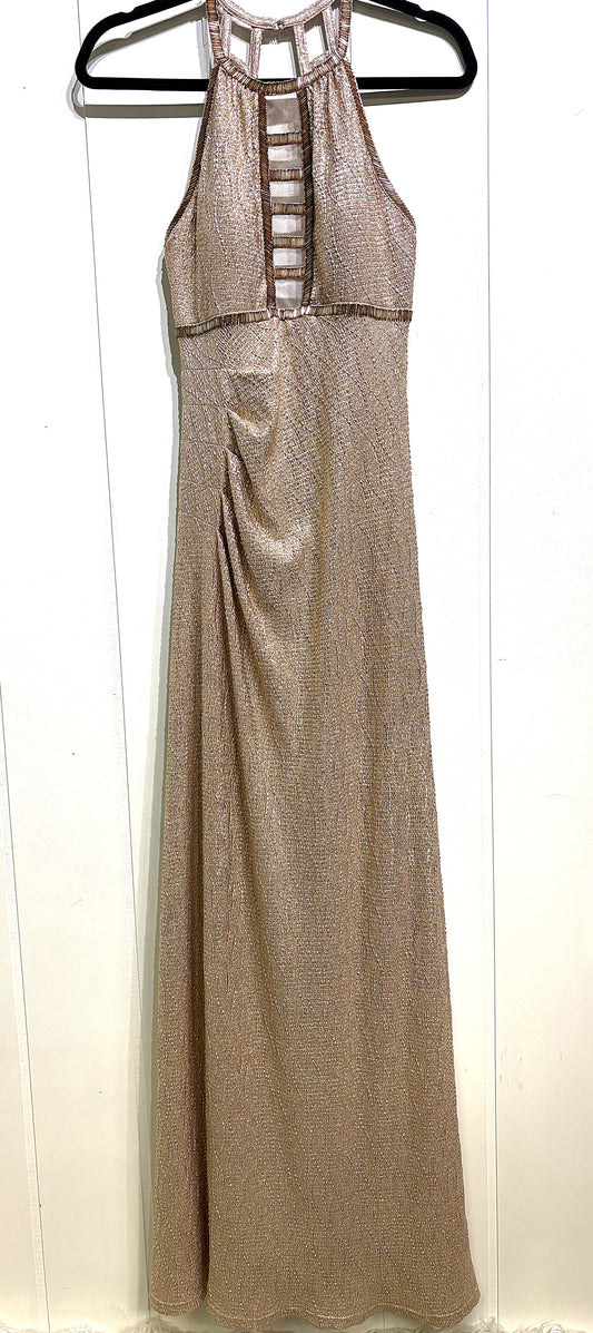 Floor-length Dress w/Cutout Bodice
