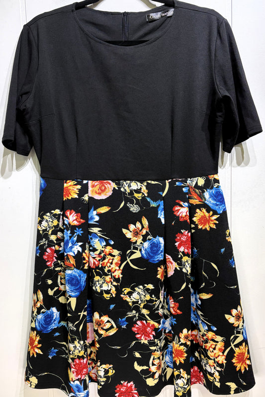 Oxiuly Fashion Flwr Print Dress