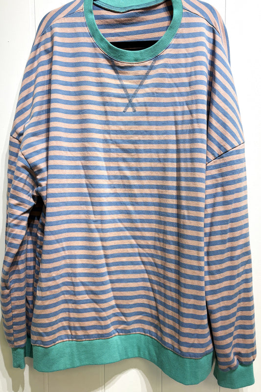 Striped LS Crewneck Sweater