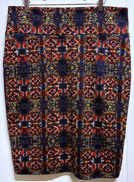 Aztec Print Pencil Skirt
