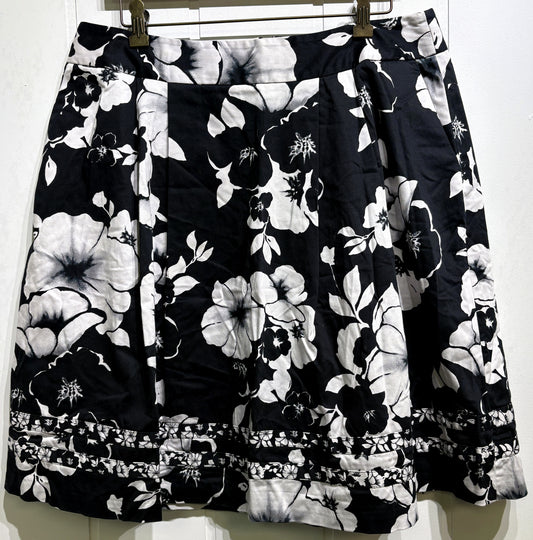 WHBM Floral A-Line Skirt