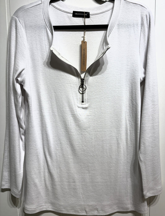 Orandesigne Half-zip LS Top