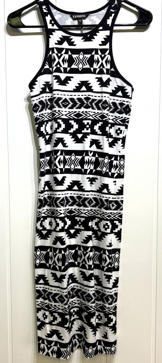 Express Tribal Print Maxi Dress