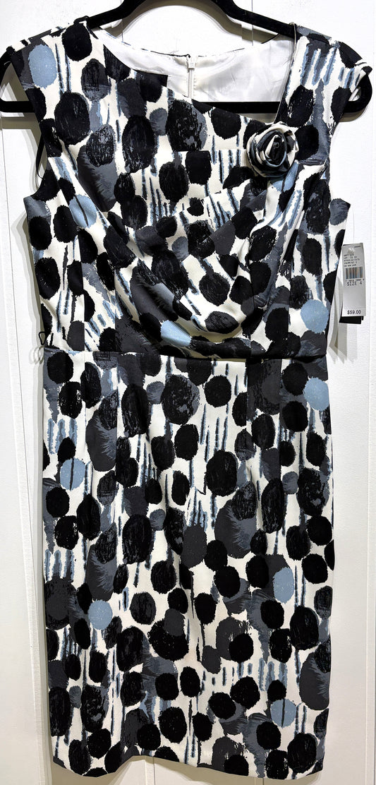 AB Studio Dress w/Flower Detail