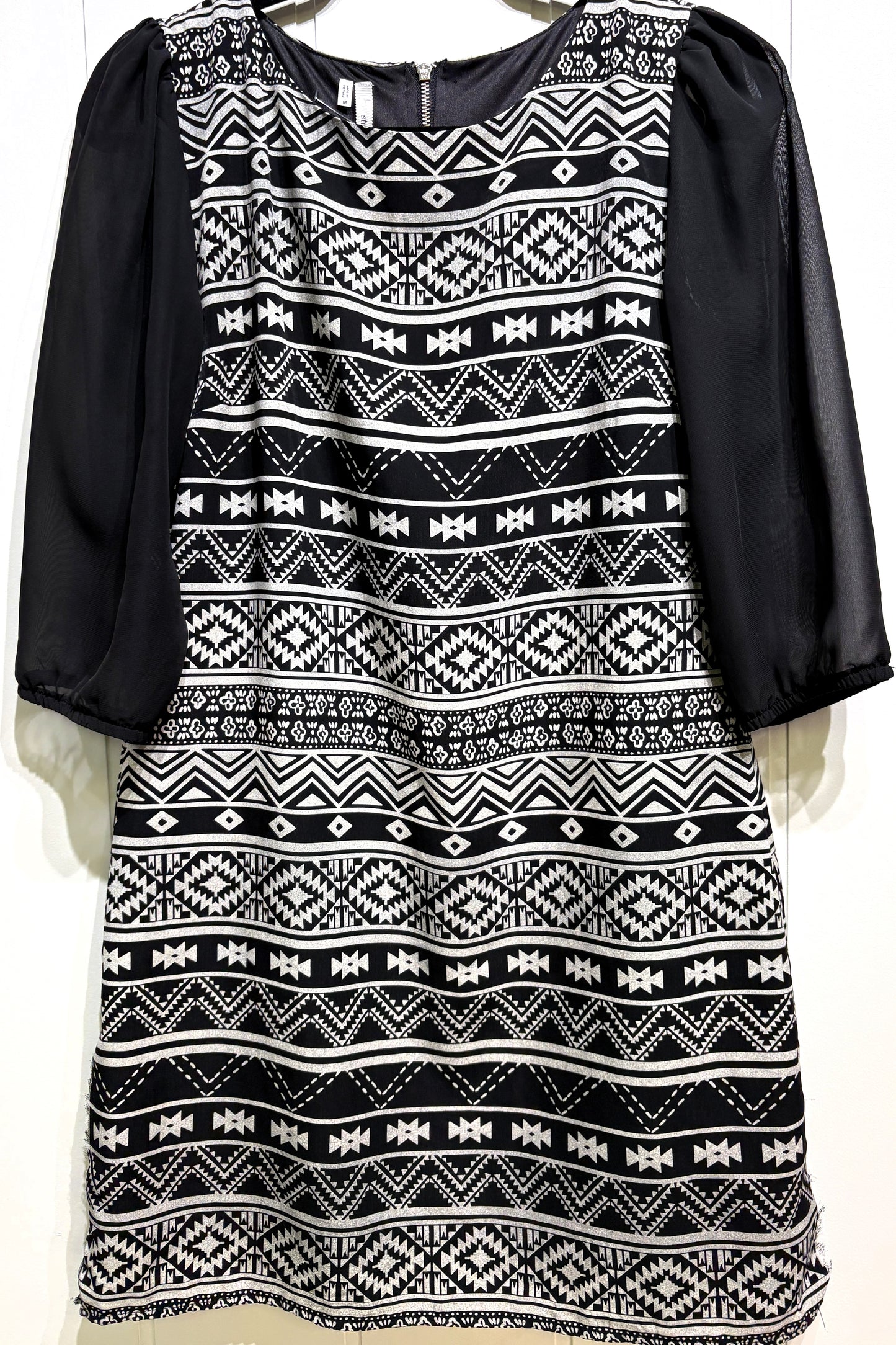Studio Y Sheer Aztec Print Dress