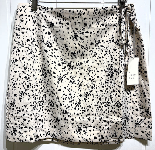A New Day Cow Print Wrap Skirt